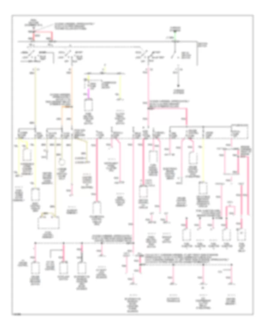 Power Distribution Wiring Diagram (2 of 2) for Chevrolet Cavalier 2002