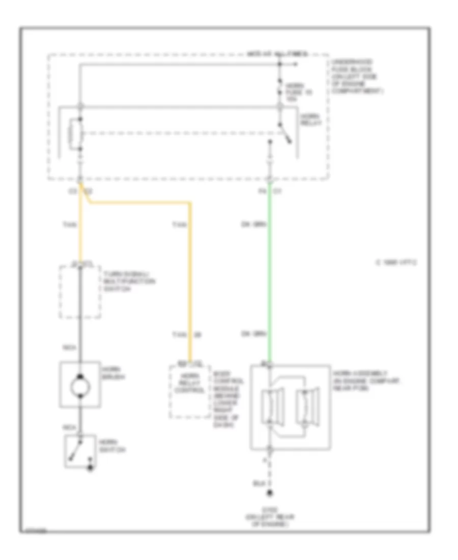Horn Wiring Diagram for Chevrolet Chevy Express H2003 1500