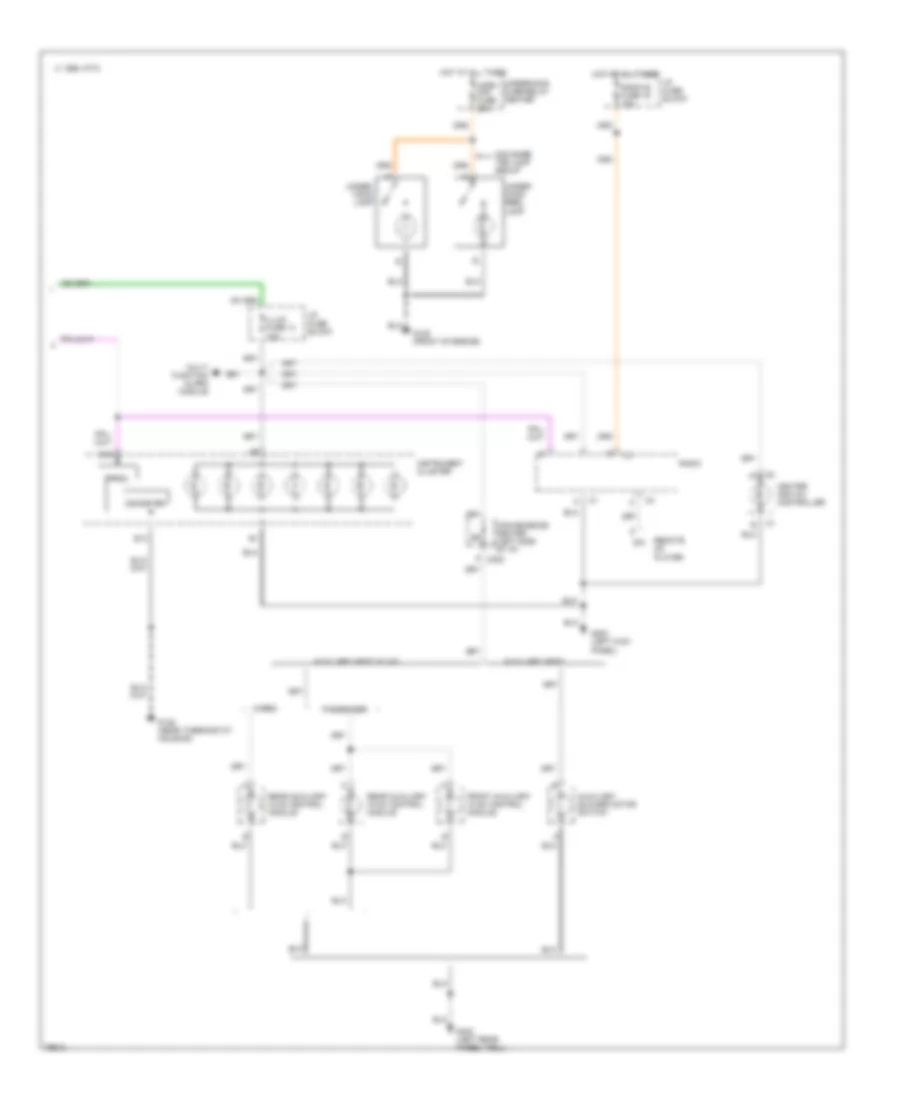 Interior Light Wiring Diagram (3 of 3) for Chevrolet Chevy Express G1500 1996