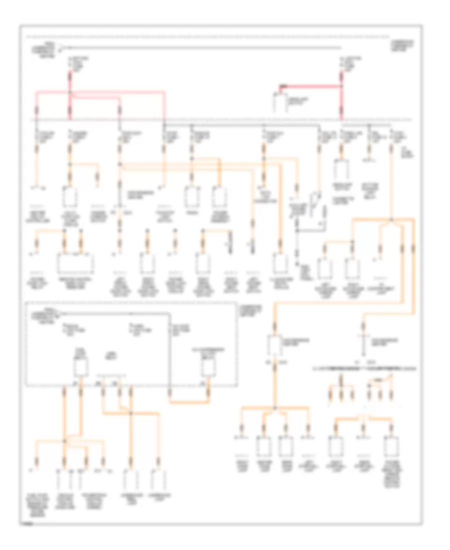 Power Distribution Wiring Diagram (2 of 4) for Chevrolet Chevy Express G1500 1996