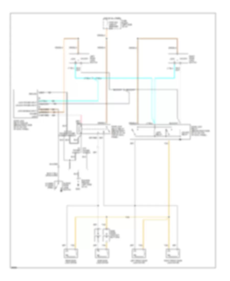 Door Lock Wiring Diagram with Sliding Side Door for Chevrolet Sportvan G30 1991