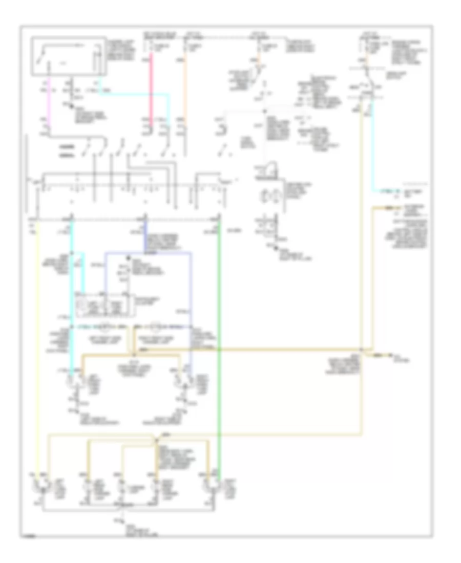 Exterior Lamps Wiring Diagram for Chevrolet Monte Carlo Z34 1998