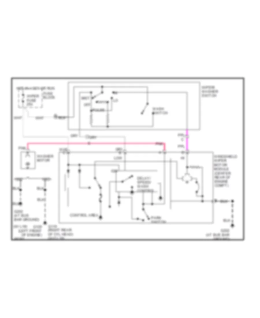 Wiper Washer Wiring Diagram for Chevrolet Hi Cube G30 1993