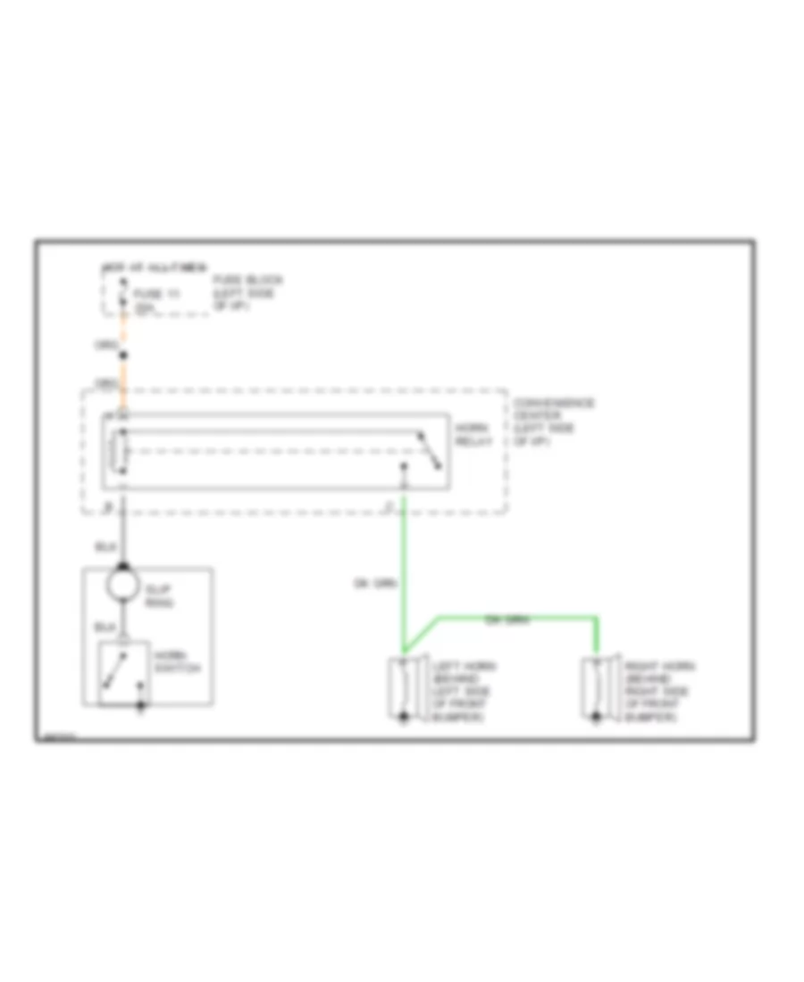 Horn Wiring Diagram for Chevrolet Beretta 1991