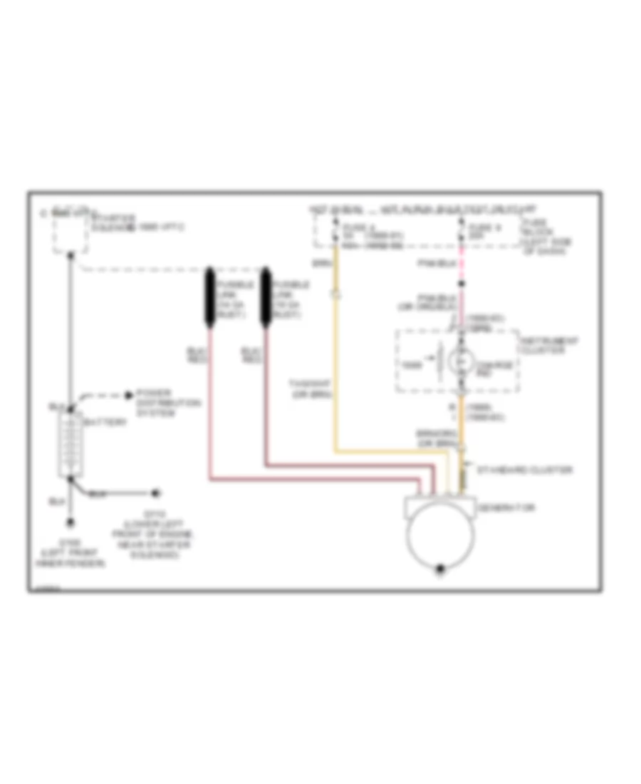 Charging Wiring Diagram for Chevrolet Beretta 1991