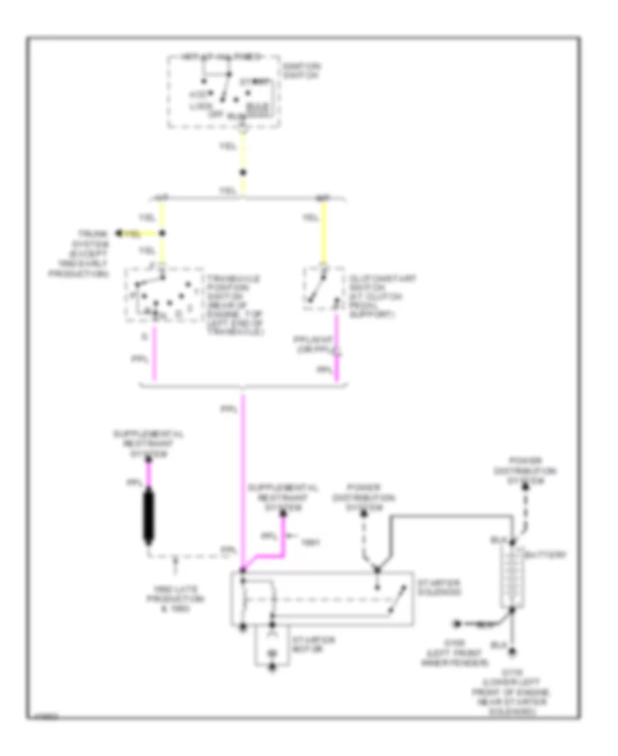 Starting Wiring Diagram for Chevrolet Beretta 1991