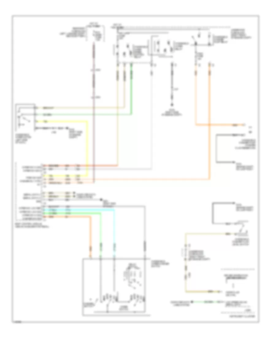 Электросхема стеклоочистителя, дворников и омывателя для Chevrolet Caprice PPV 2011