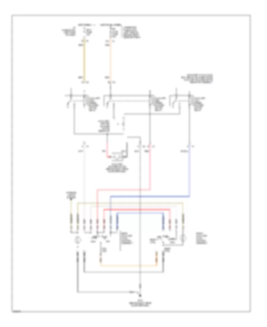 Manual AC Wiring Diagram, Rear with AC only with Long Wheel Base for Chevrolet Suburban C1500 2005