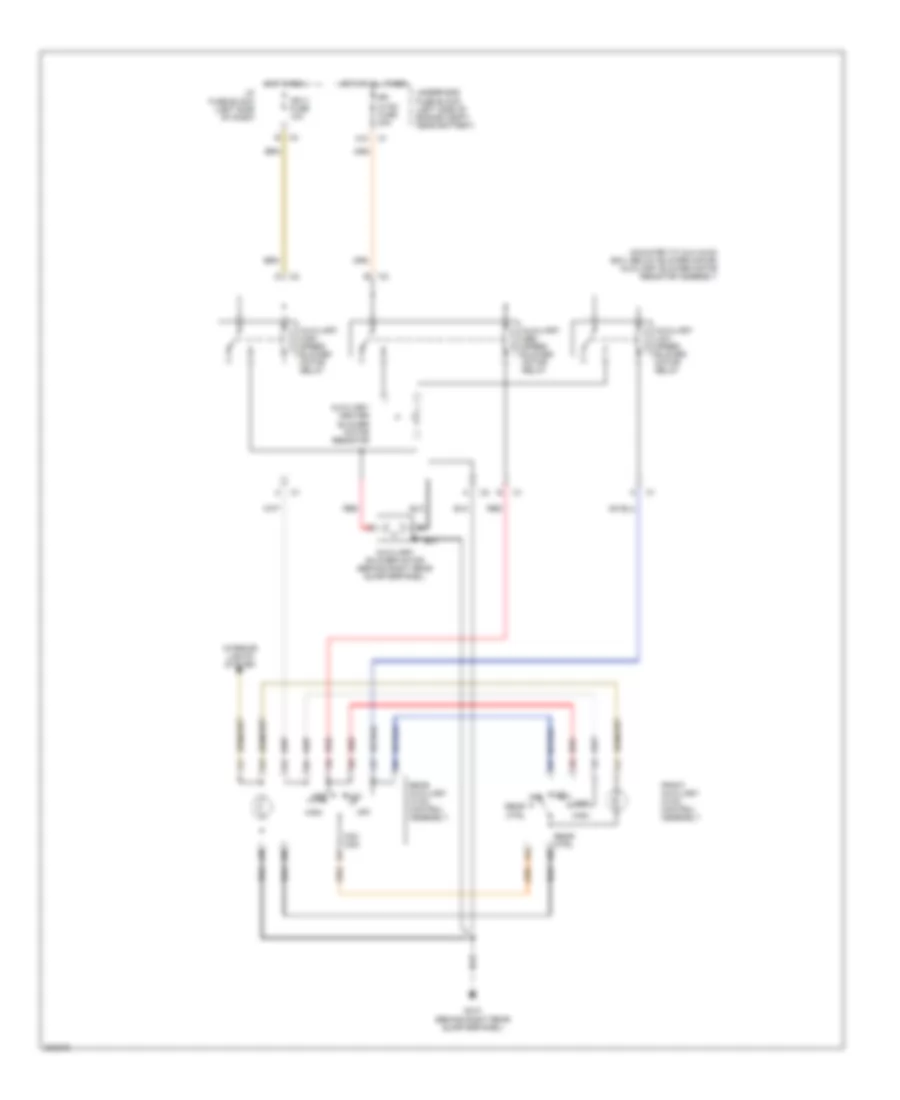 Manual AC Wiring Diagram, Rear with AC only with Short Wheel Base for Chevrolet Suburban C1500 2005