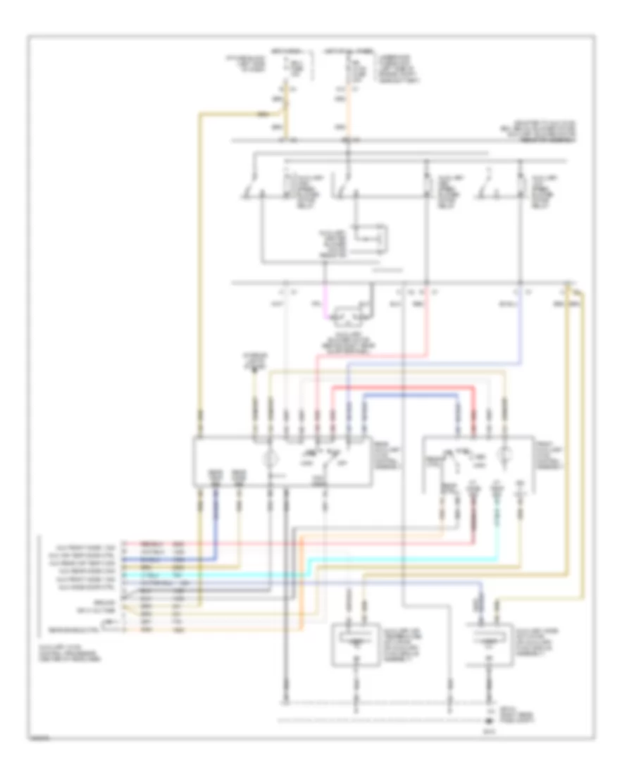 Manual AC Wiring Diagram, Rear with Heat  AC with Long Wheel Base for Chevrolet Suburban C1500 2005