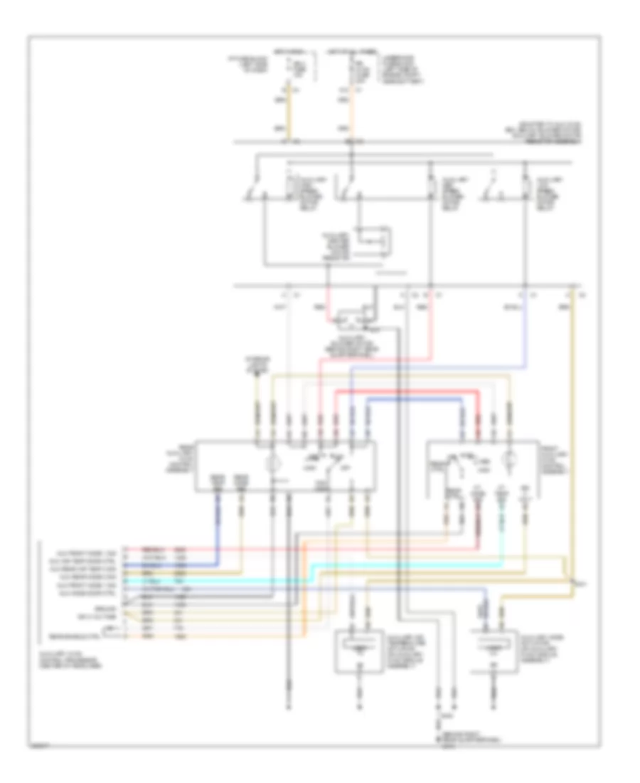 Manual AC Wiring Diagram, Rear with Heat  AC with Short Wheel Base for Chevrolet Suburban C1500 2005