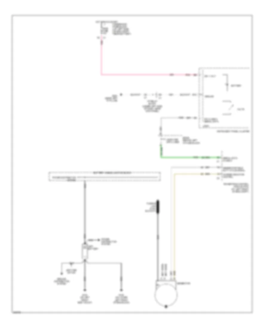 6.0L VIN U, Charging Wiring Diagram, with Four Wheel Steering for Chevrolet Suburban C1500 2005