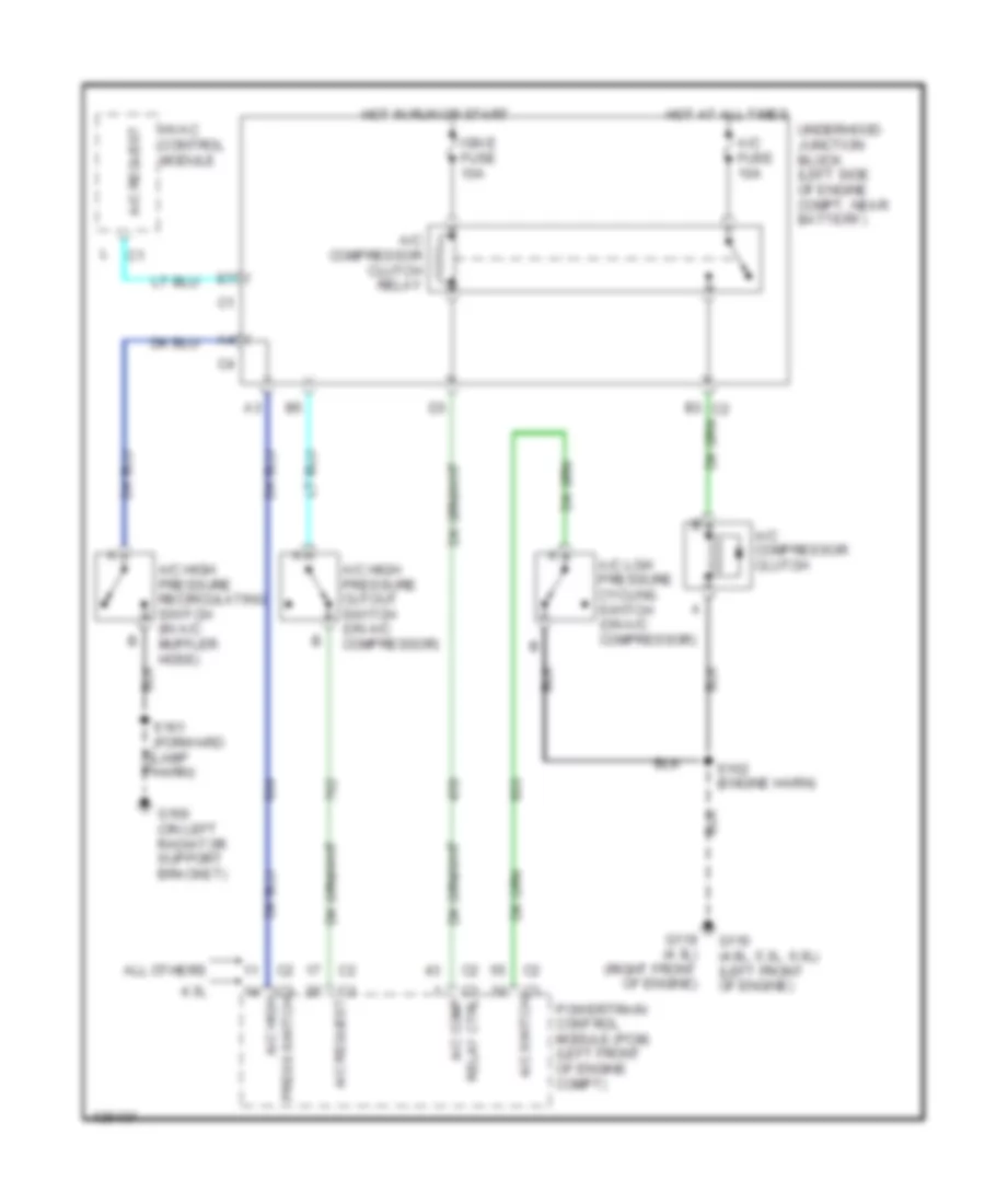 Compressor Wiring Diagram for Chevrolet Silverado 2500 2000