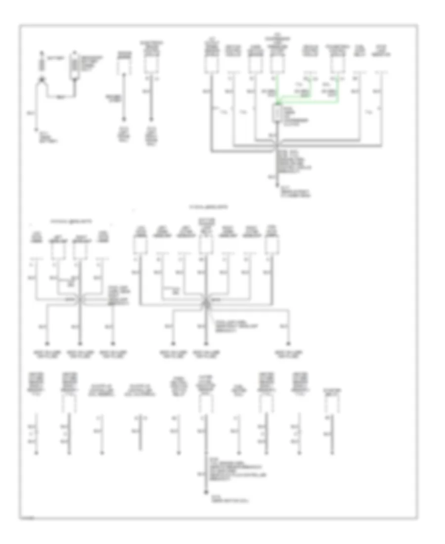 Ground Distribution Wiring Diagram, Motor Home Chassis (1 of 2) for Chevrolet Forward Control P12 1999