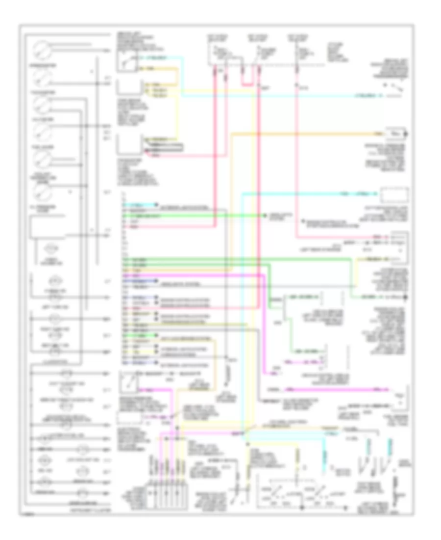 Instrument Cluster Wiring Diagram Commercial Chassis for Chevrolet Forward Control P12 1999