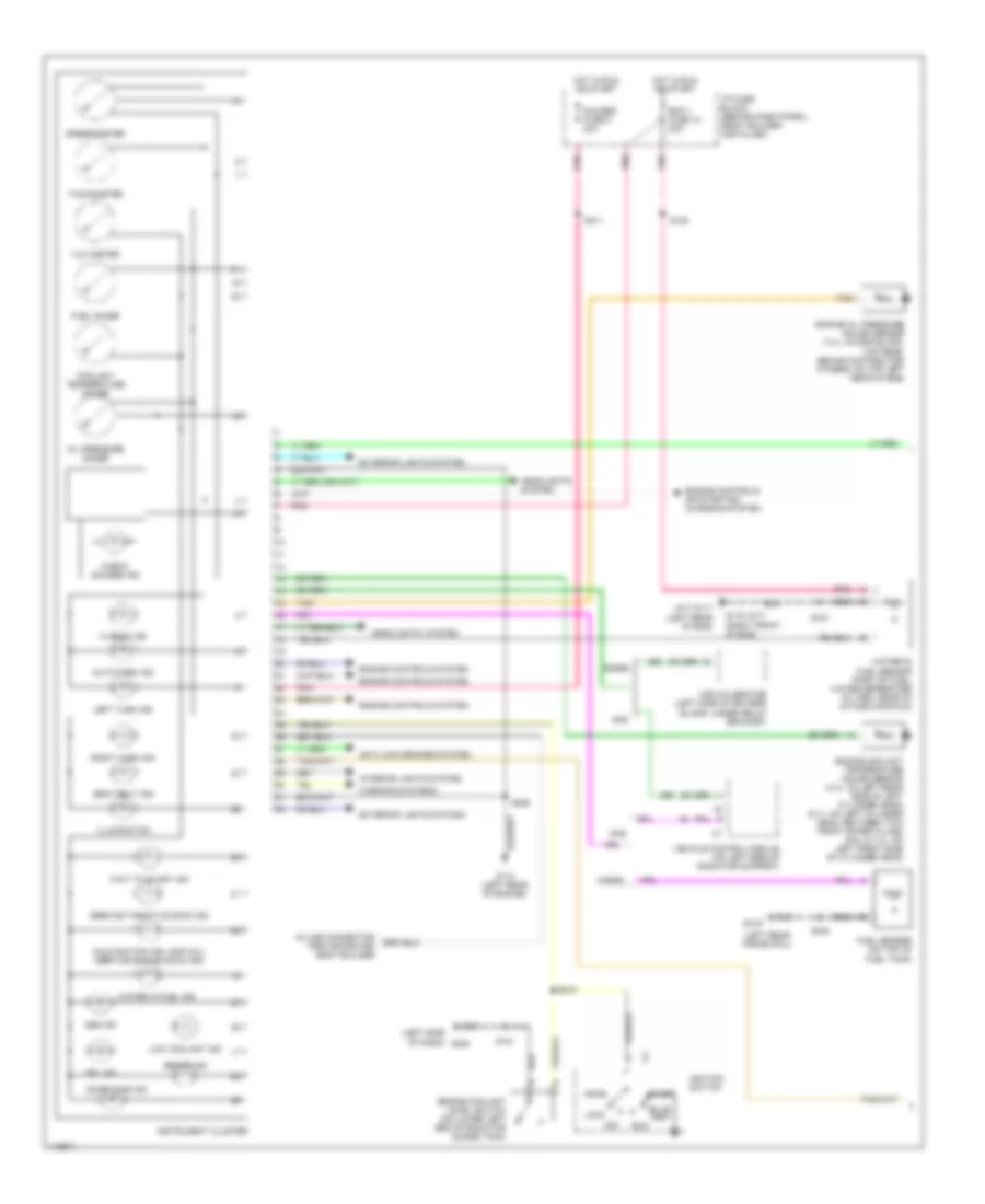 Instrument Cluster Wiring Diagram, Motor Home Chassis (1 of 2) for Chevrolet Forward Control P12 1999