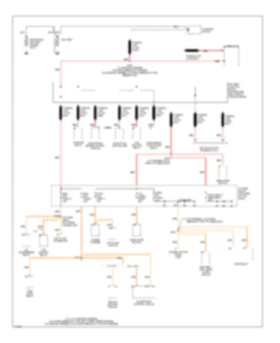 Power Distribution Wiring Diagram, Motor Home Chassis (1 of 4) for Chevrolet Forward Control P12 1999