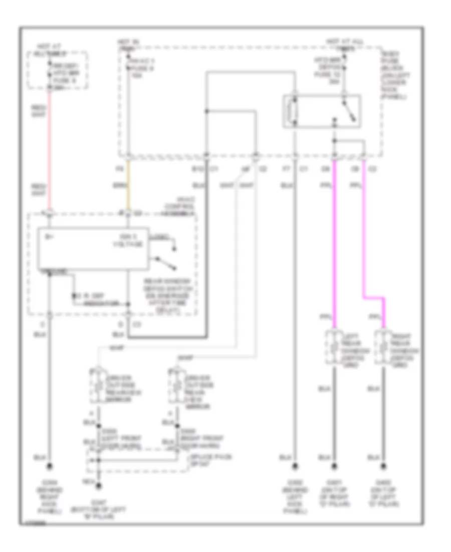 Defoggers Wiring Diagram for Chevrolet Chevy Express H2003 2500