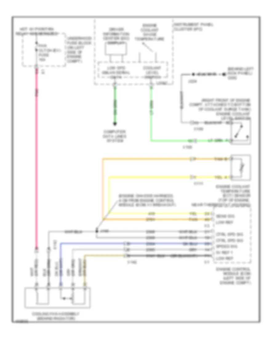 Cooling Fan Wiring Diagram for Chevrolet Express 2014 2500