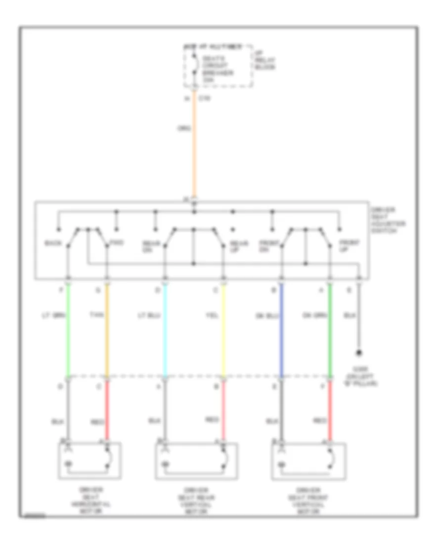 Driver Seat Wiring Diagram for Chevrolet Suburban C2005 2500