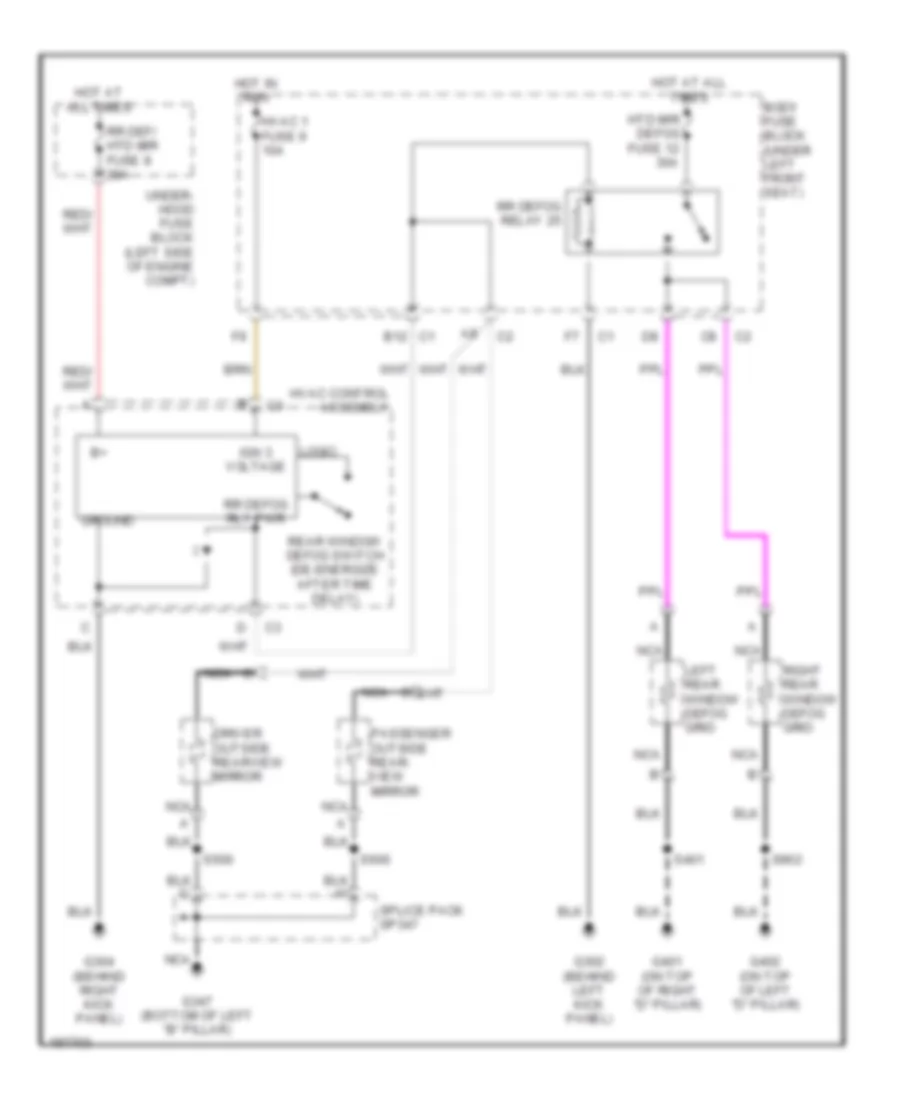 Defoggers Wiring Diagram for Chevrolet Chevy Express G2004 1500