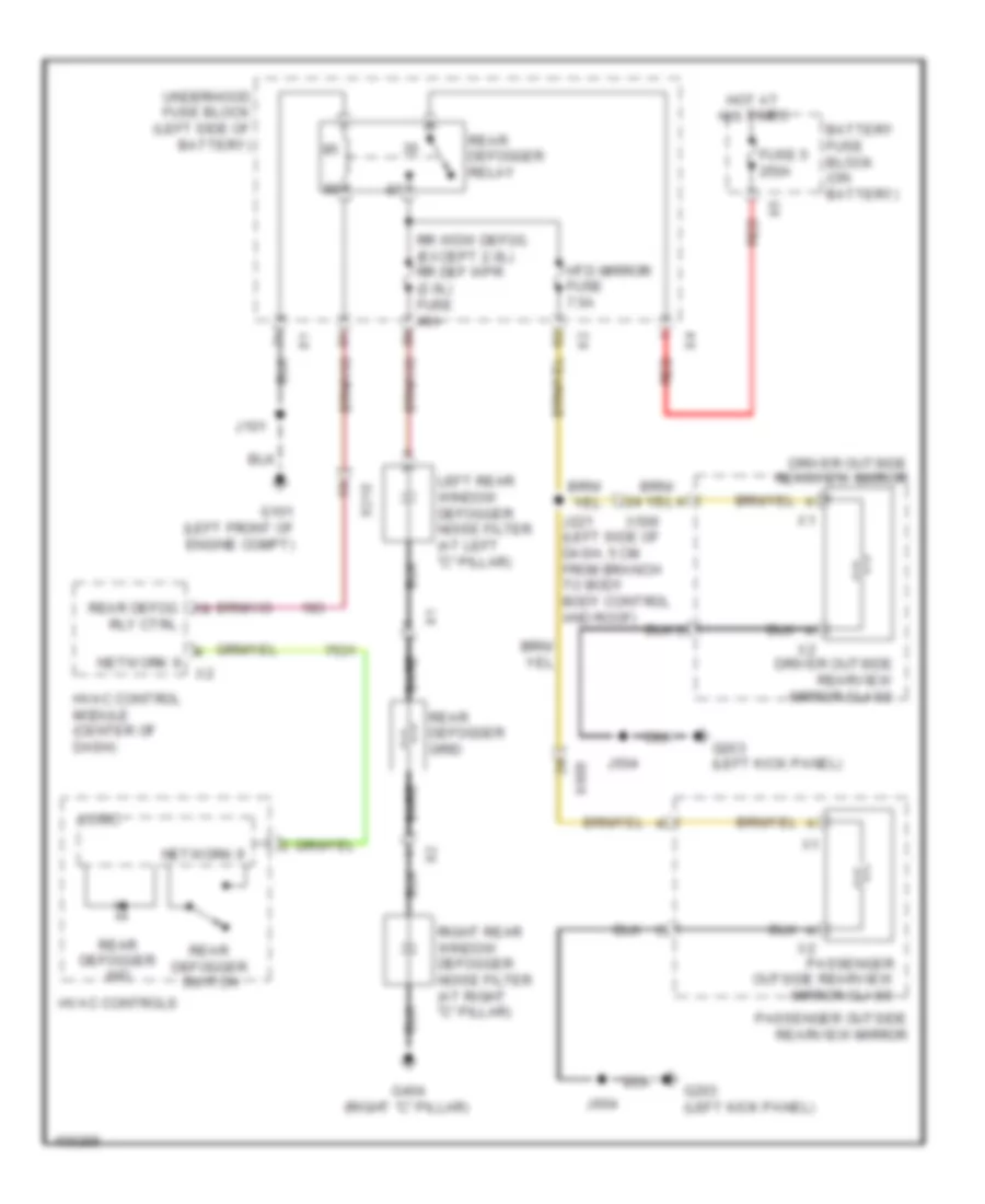 Defoggers Wiring Diagram for Chevrolet Malibu LT 2013