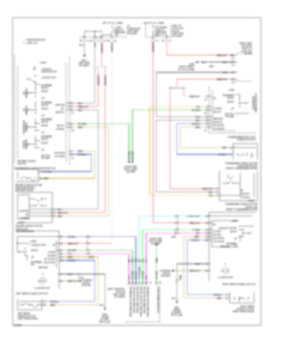 Power Windows Wiring Diagram for Chevrolet Suburban C2011 1500
