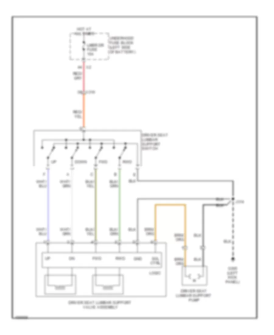 Drivers Lumbar Wiring Diagram for Chevrolet Malibu LT 2013