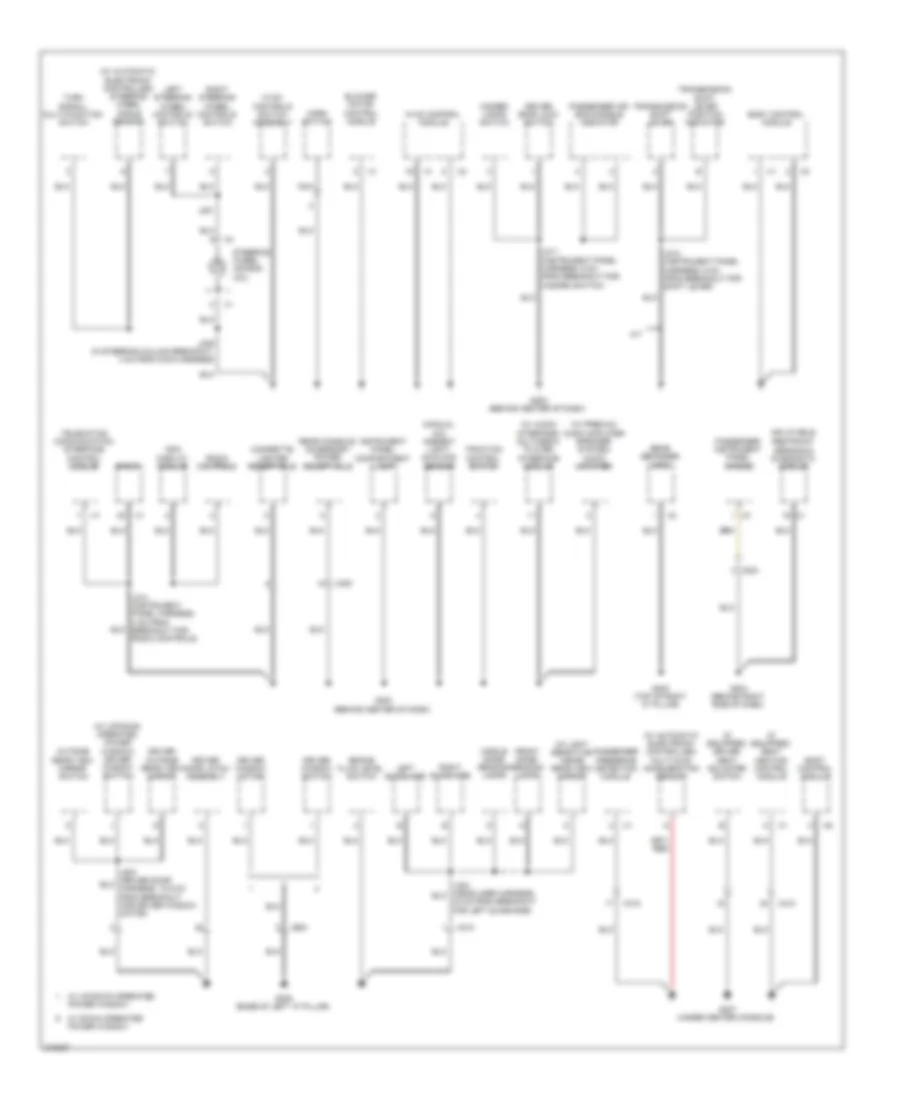 Ground Distribution Wiring Diagram (2 of 3) for Chevrolet Cruze LS 2012