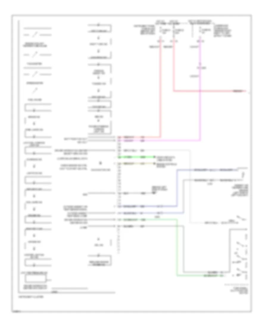 Instrument Cluster Wiring Diagram 1 of 2 for Chevrolet Cruze LS 2012