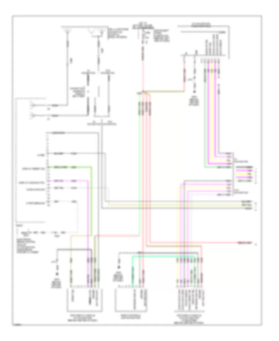 Navigation Wiring Diagram, without Amplifier (1 of 3) for Chevrolet Cruze LS 2012