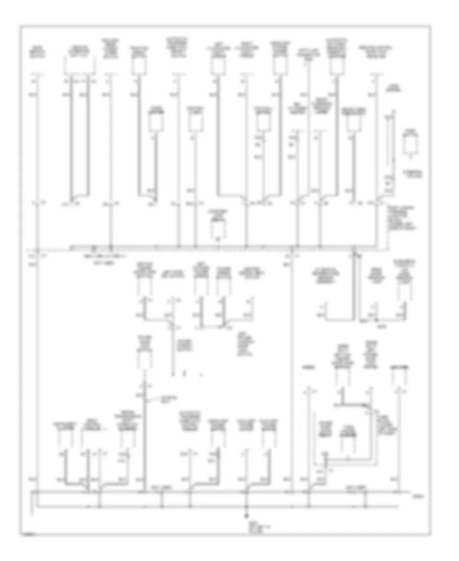 Ground Distribution Wiring Diagram (2 of 4) for Chevrolet Suburban C1500 2000