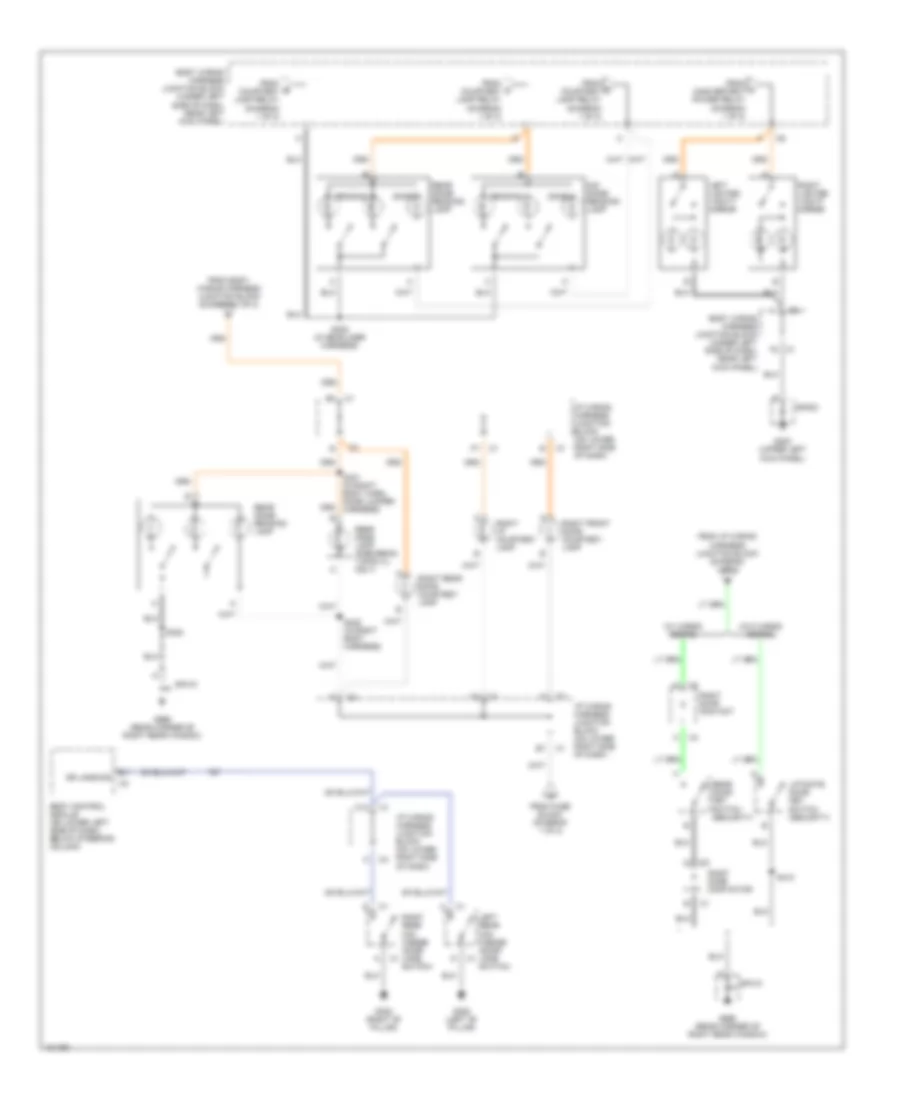 Courtesy Lamps Wiring Diagram, Up Level (2 of 2) for Chevrolet Suburban C1500 2000