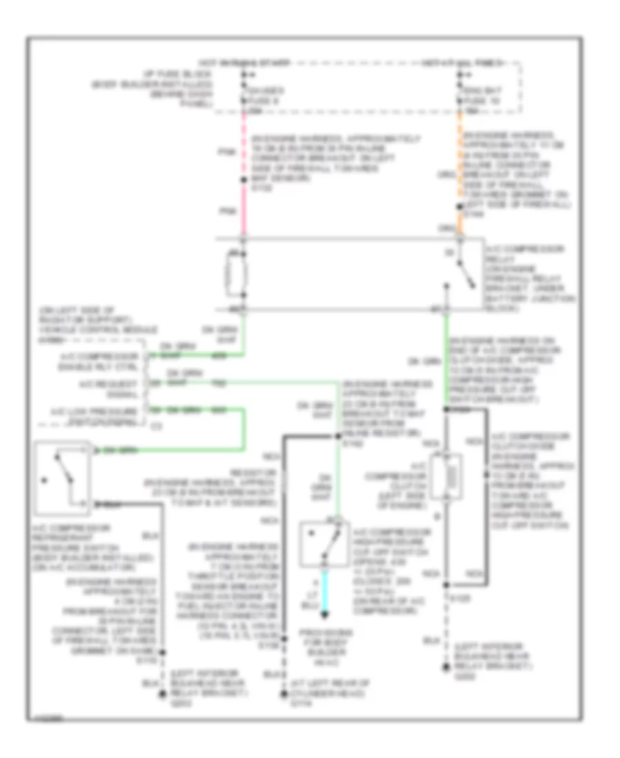4.3L VIN W, Manual AC Wiring Diagram for Chevrolet Forward Control P30 1999