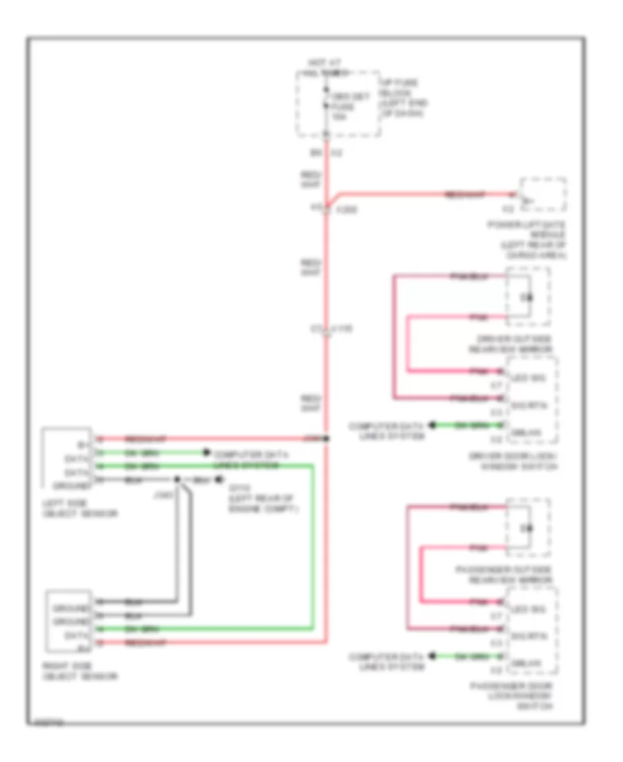 Blind Spot Monitoring Wiring Diagram for Chevrolet Suburban C2011 2500