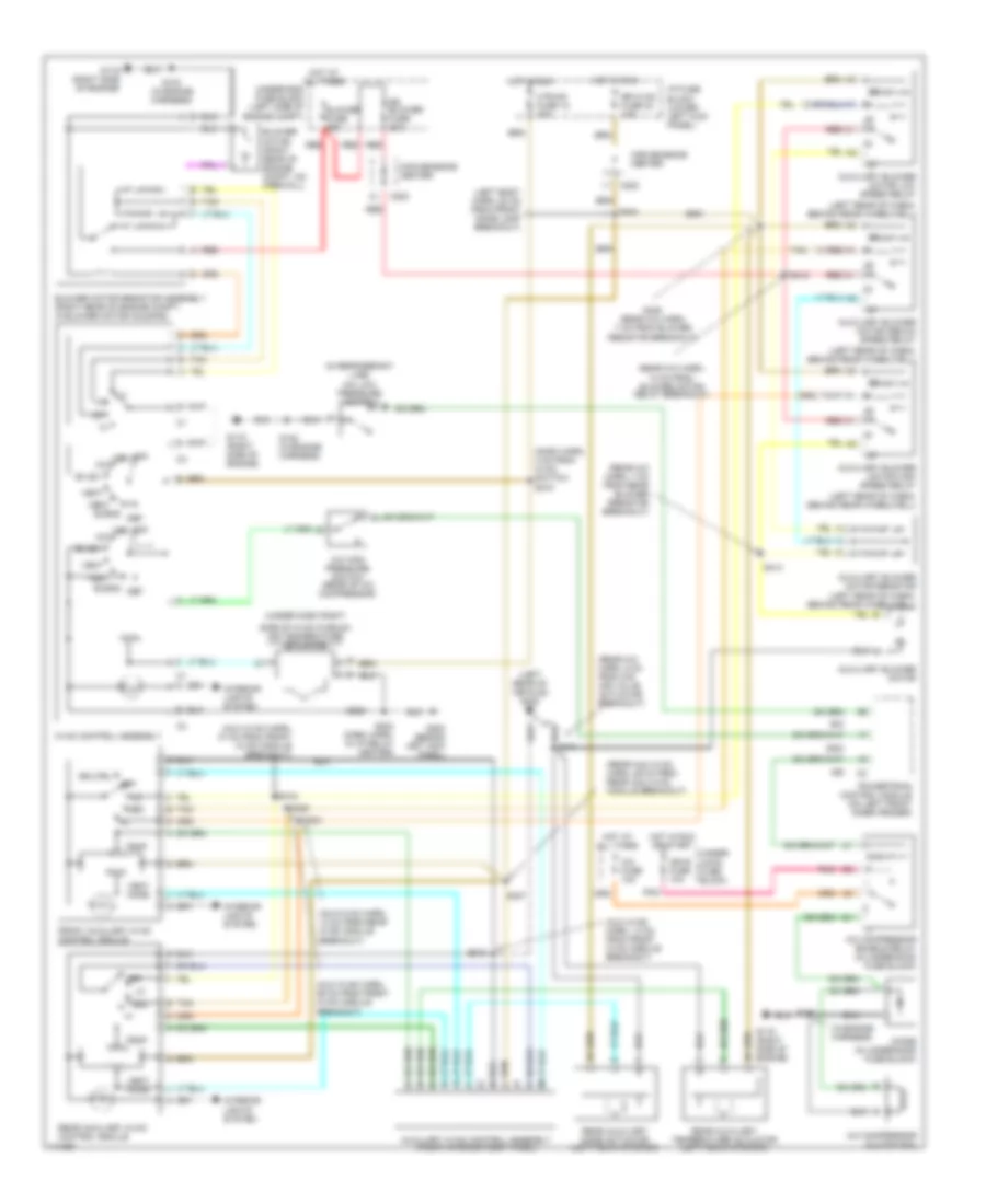 5.7L VIN R, Manual AC Wiring Diagram, Passenger Van for Chevrolet Chevy Express G3500 2001