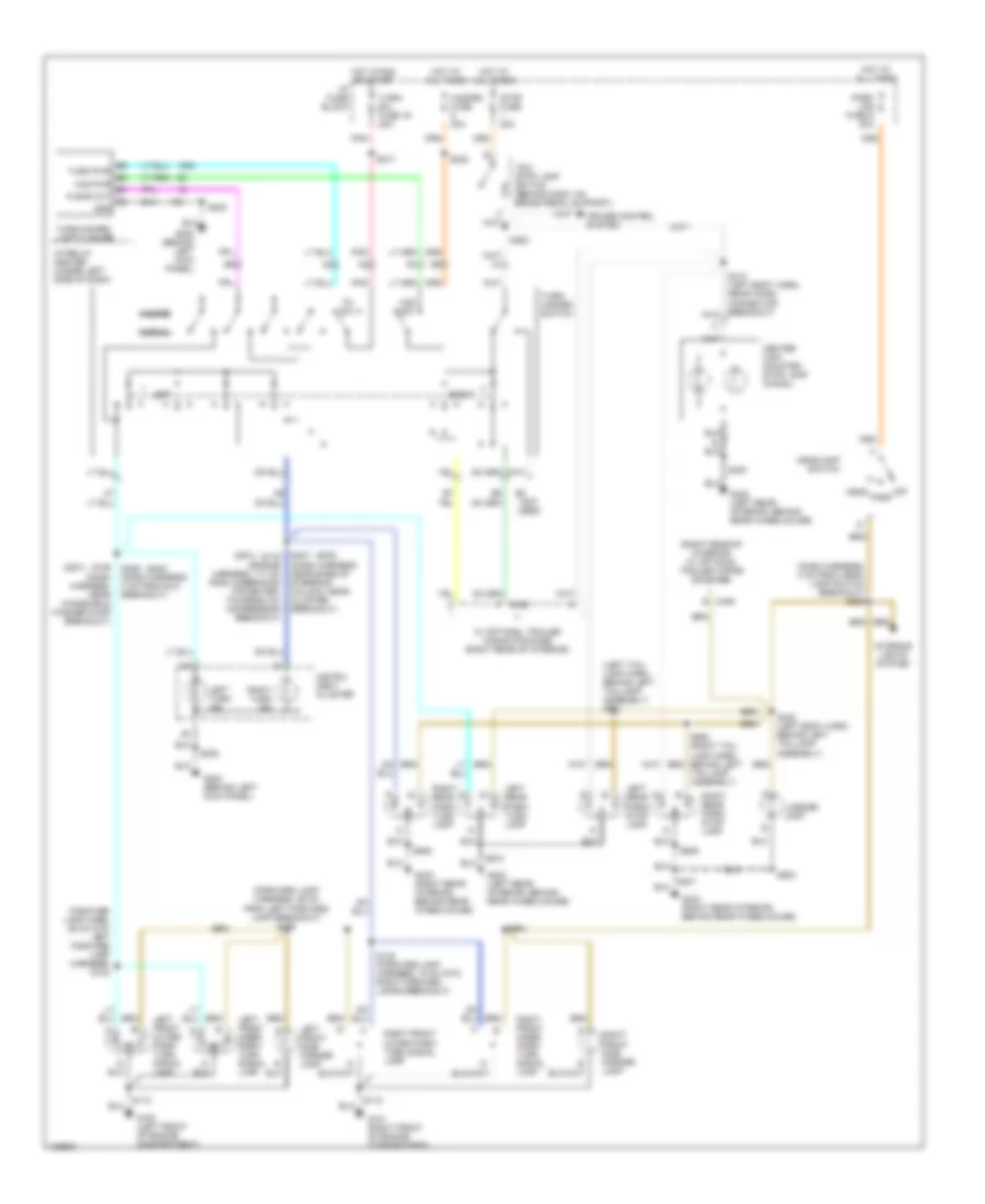 Exterior Lamps Wiring Diagram, with Composite Headlamps for Chevrolet Chevy Express G3500 2001