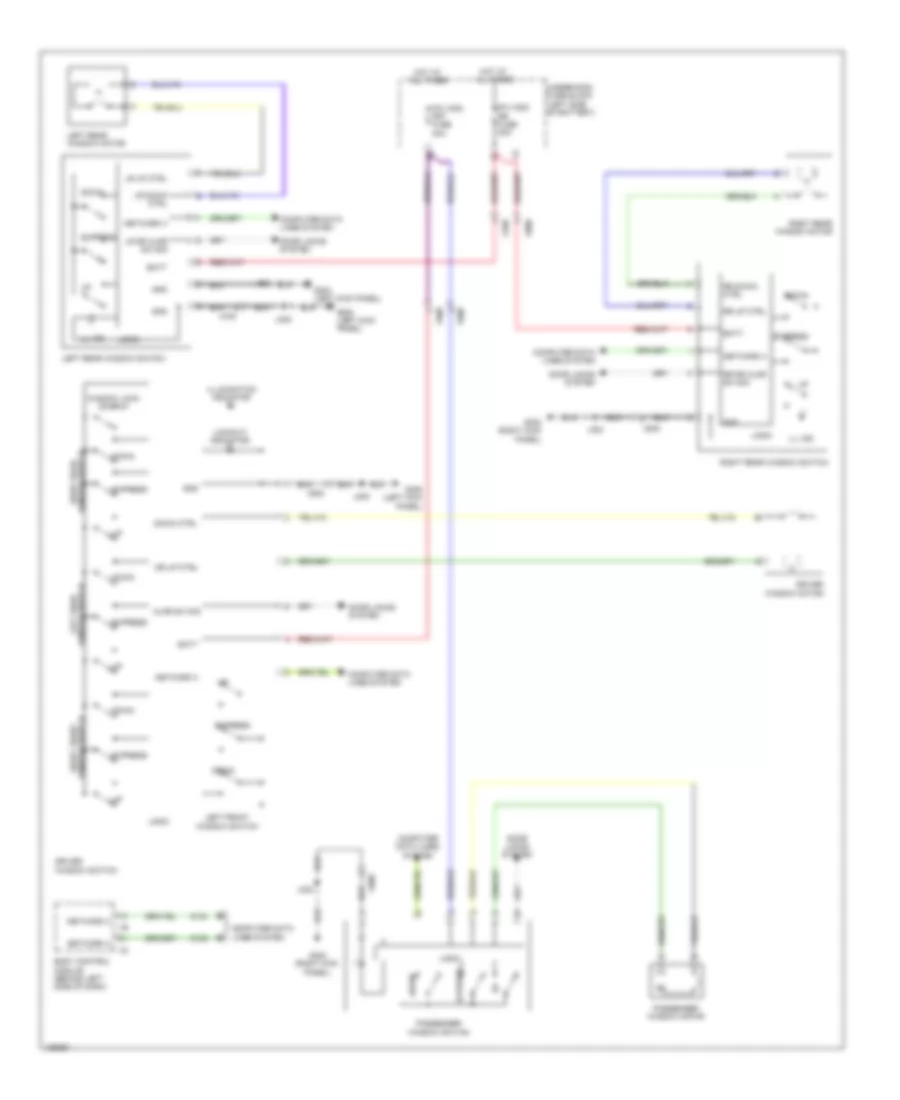 Power Windows Wiring Diagram, without Express UpDown for Chevrolet Malibu LTZ 2013