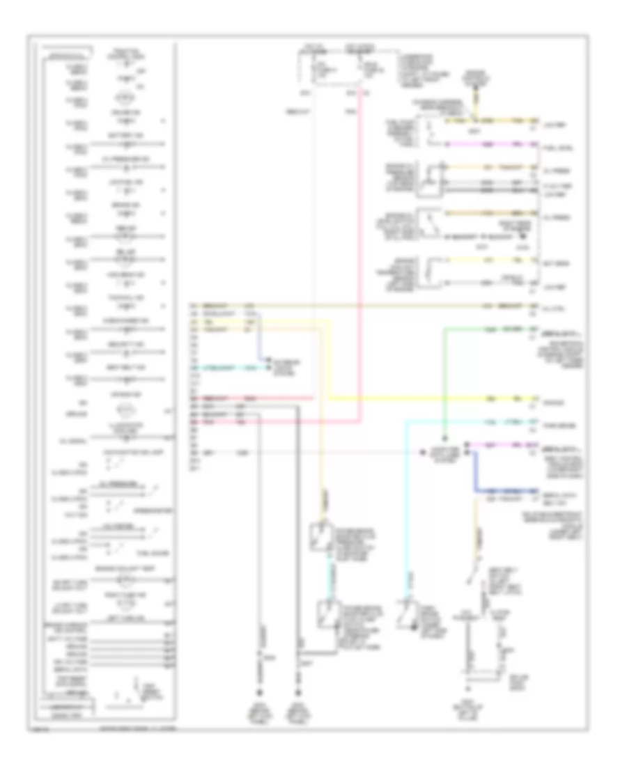 Instrument Cluster Wiring Diagram for Chevrolet RV Cutaway G2004 3500