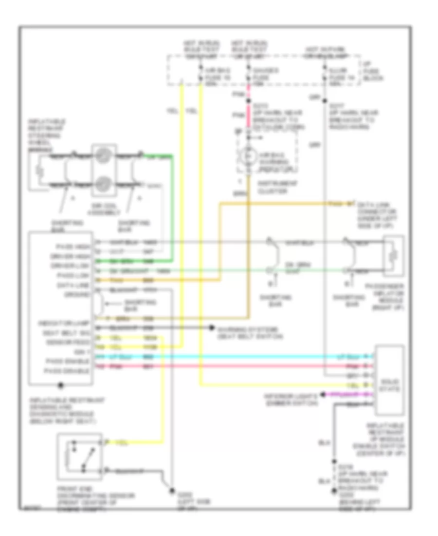 Supplemental Restraint Wiring Diagram for Chevrolet Tahoe 1997