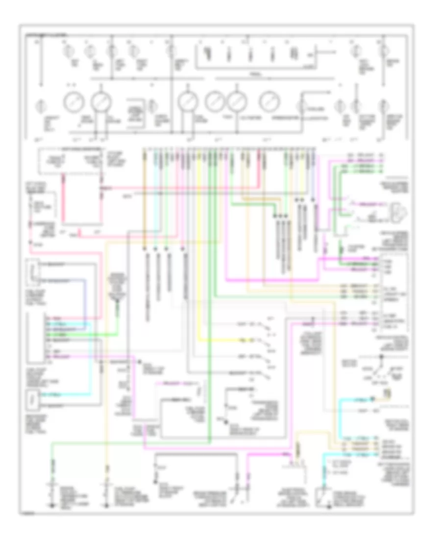 5 0L VIN M Instrument Cluster Wiring Diagram for Chevrolet Pickup C1998 2500