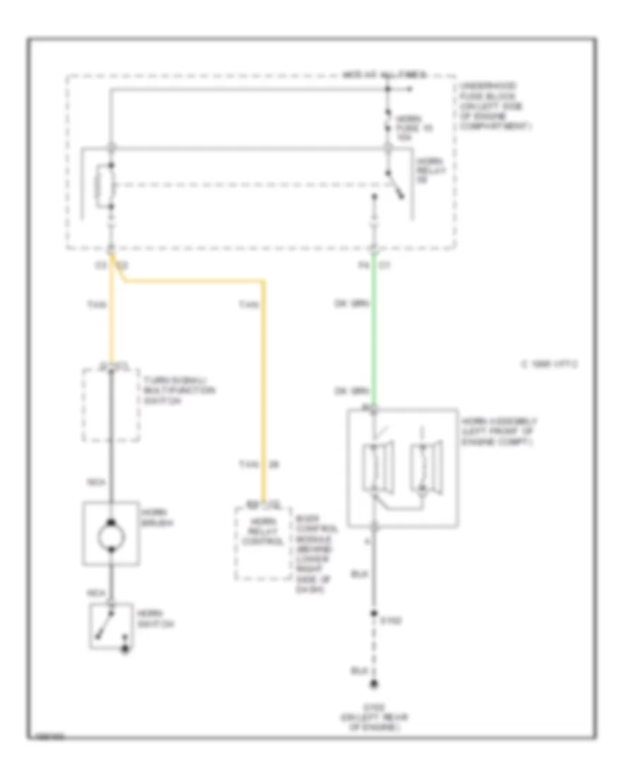 Horn Wiring Diagram for Chevrolet Chevy Express H2004 1500
