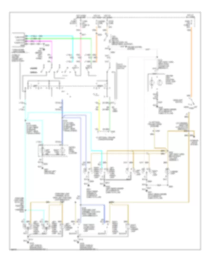 Exterior Lamps Wiring Diagram, with Composite Headlamps for Chevrolet Chevy Express G2500 2002