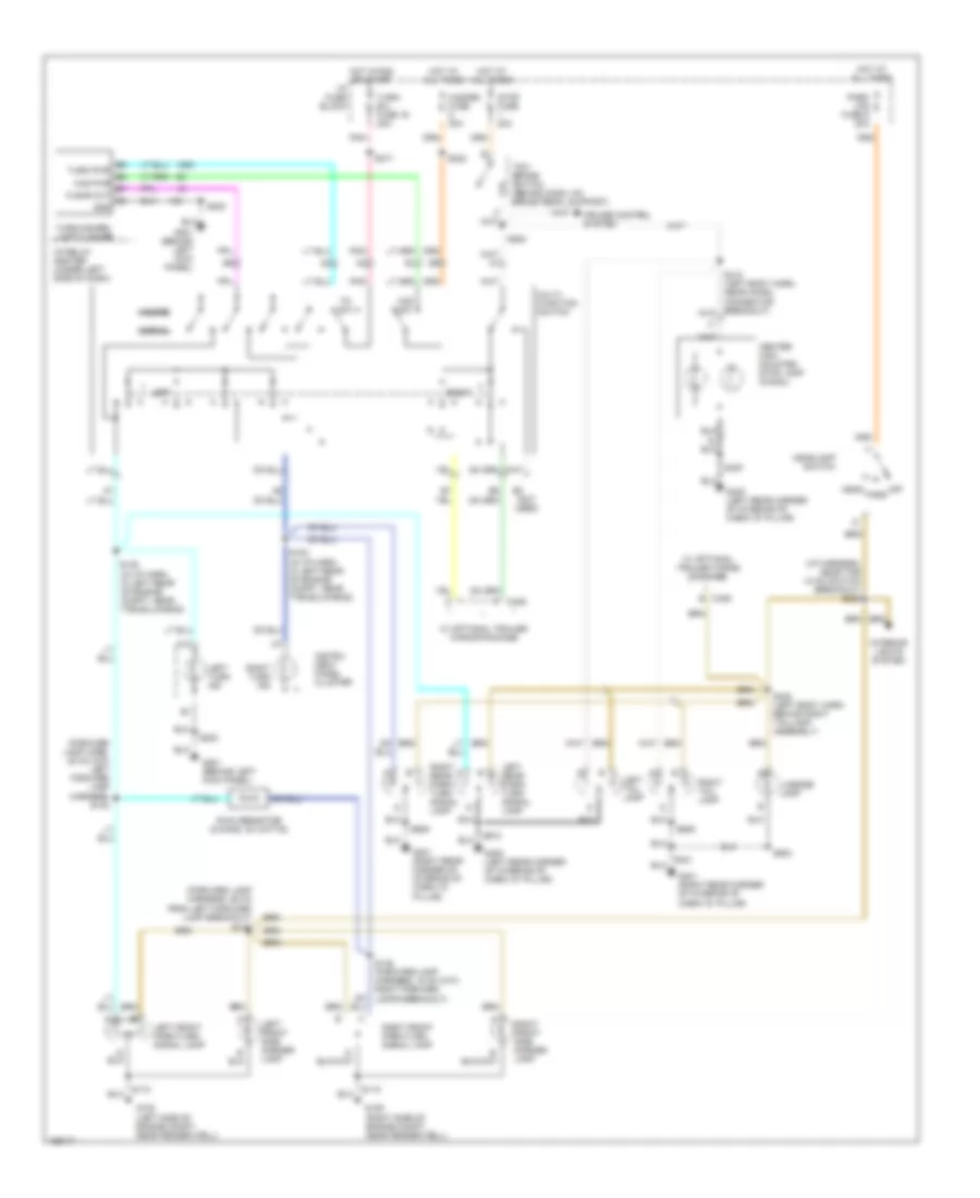 Exterior Lamps Wiring Diagram with Sealed Beam Headlamps for Chevrolet Chevy Express G2002 2500