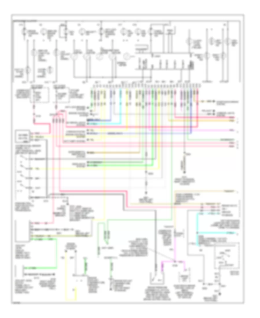 Instrument Cluster Wiring Diagram 1 of 2 for Chevrolet Chevy Express G2002 2500