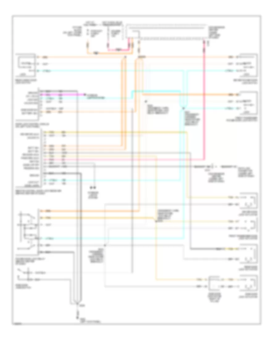 Power Door Lock Wiring Diagram for Chevrolet Chevy Express G2500 2002