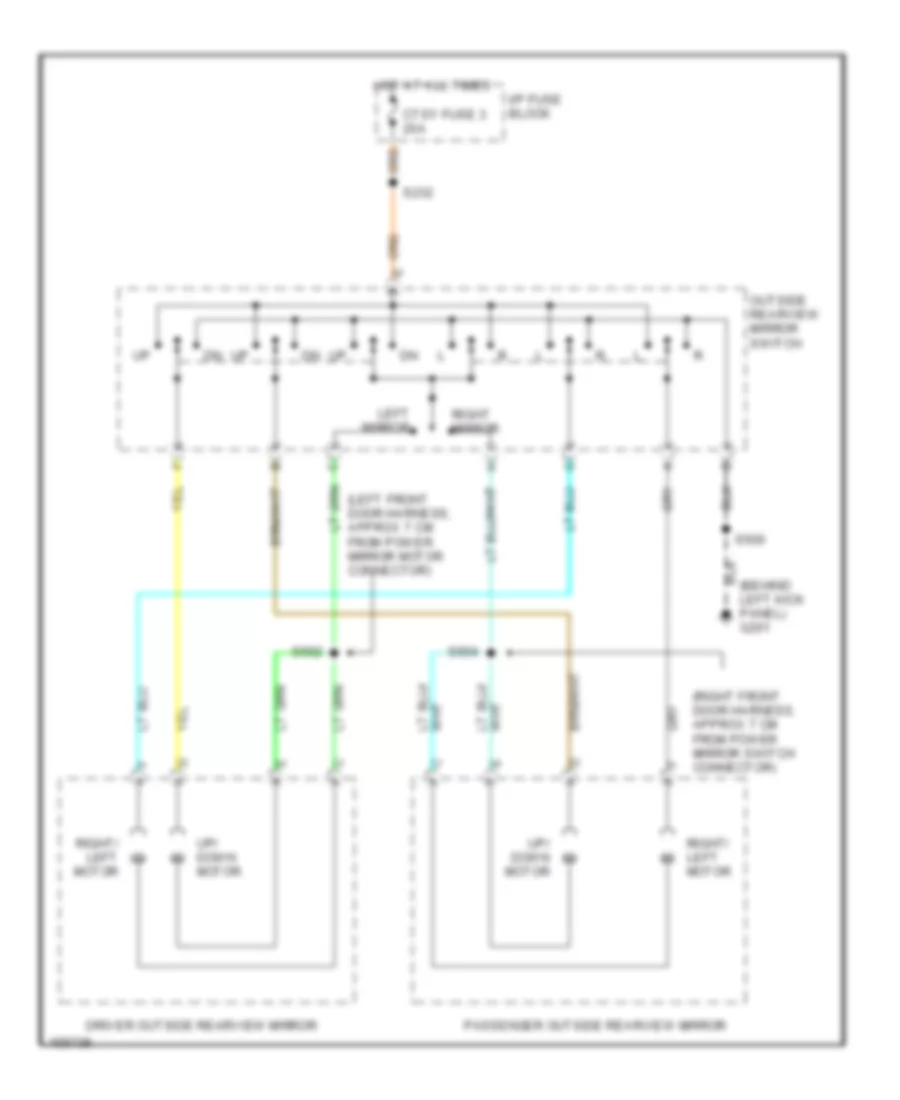 Power Mirror Wiring Diagram for Chevrolet Chevy Express G2002 2500