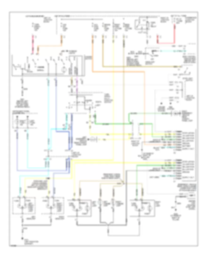 Exterior Lamps Wiring Diagram, with Police Or Emergency Vehicle Option for Chevrolet Impala 2003