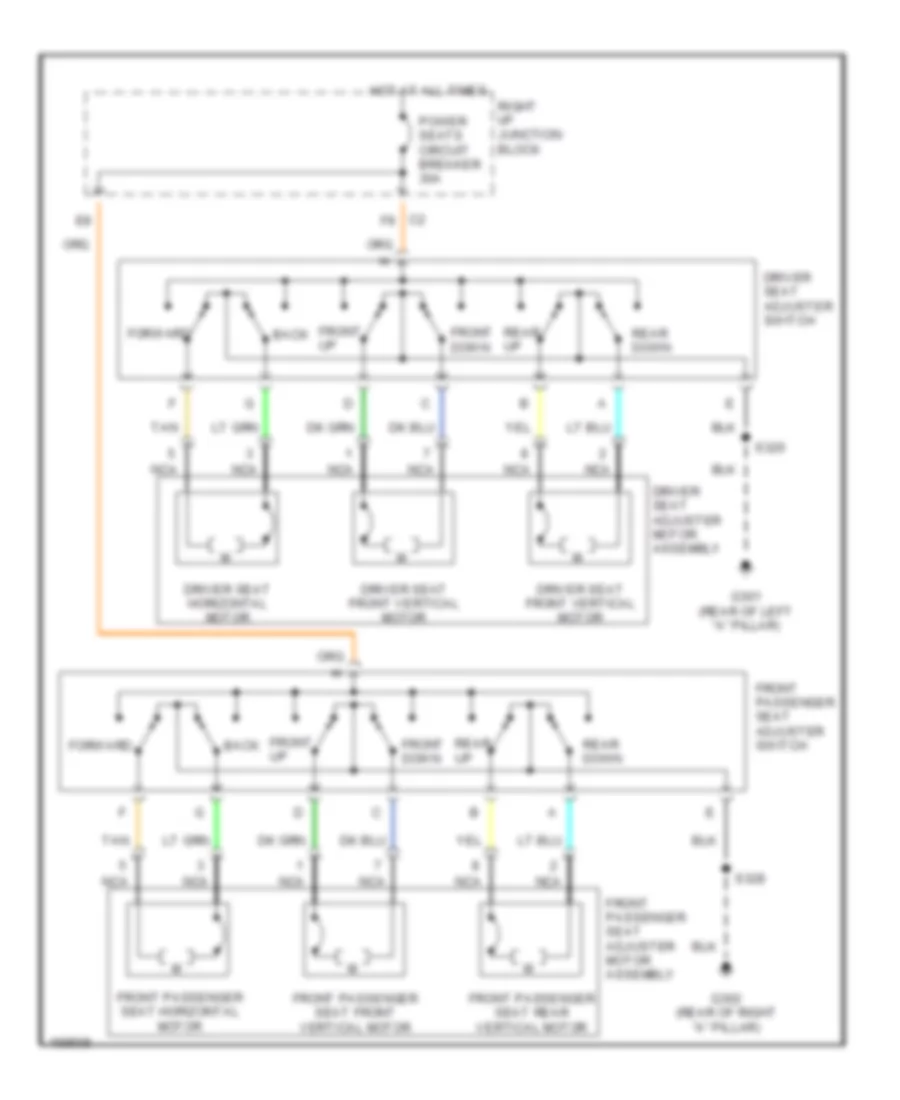 6 Way Power Seat Wiring Diagram for Chevrolet Impala 2003