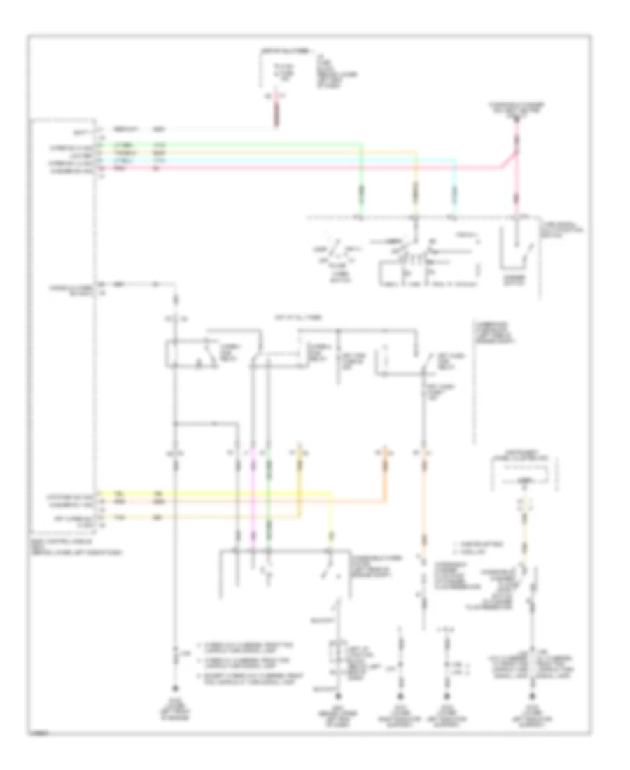 Электросхема передних стеклоочистителей дворников и омывателя лобового стекла для Chevrolet Avalanche 2008